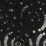 Polyester Stretch Lace Fabric, 190 gsm, 150 cm — Black — photo 2