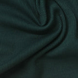 Polyester Cotton Stretch Rib Knit Fabric, 296 gsm, 135 cm — Green — photo 2