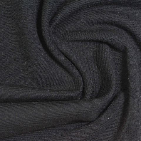 Brushed Cotton Stretch French Terry Fabric, 223 gsm, 176 cm — Grey