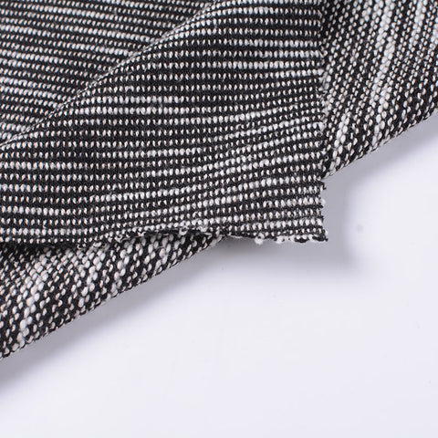 Black Marl Knit, Poly-Cotton, 238 gsm