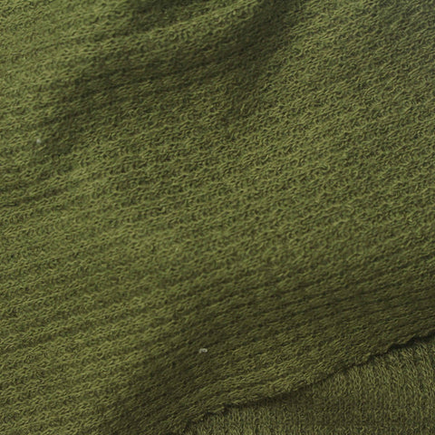 Viscose Stretch Waffle Knit Fabric, 238 gsm, 163 cm — Green