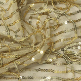 Gold Sequin Mesh, Polyester — photo 2