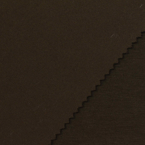Polyester Cotton Blend Stretch Scuba Knit Fabric, 360 gsm, 180 cm — Brown