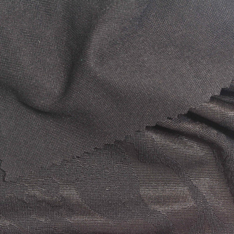 Dark Grey Tone-on-Tone Pointelle Knit, Polyester