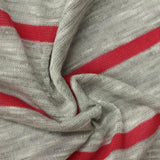 Red Horizontal-Stripe Chunky Knit, Poly-Viscose — photo 2