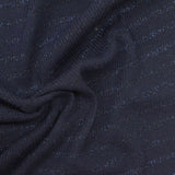 Blue Horizontal-Stripe Rib Knit, Poly-Cotton — photo 2