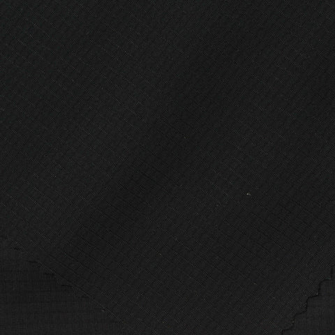 Plaid Nylon Stretch Warp Knit Fabric, 165 gsm, 155 cm — Black