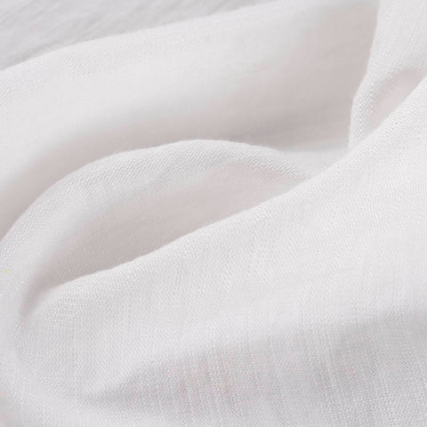 Jacquard Viscose Linen Blend Woven Fabric, 108 gsm, 144 cm — White