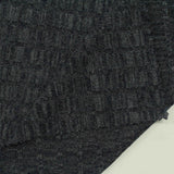 Polyester Stretch Rib Knit Fabric, 170 gsm, 155 cm — Black — photo 2