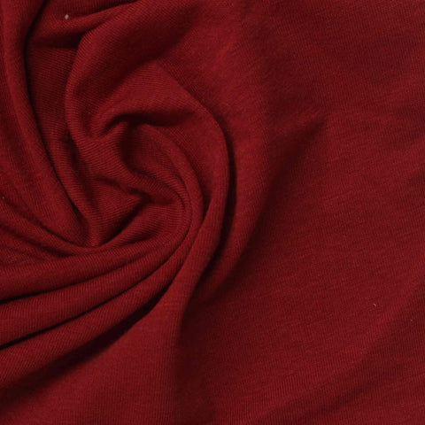 Cotton Polyester Stretch Jersey Knit Fabric, 154 gsm, 165 cm — Red