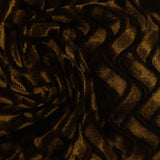 Dark Brown Chevron Warp Knit, Polyester — photo 2
