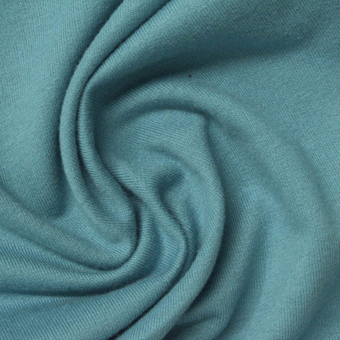 Cotton Polyester French Terry Fabric, 245 gsm, 170 cm — Blue