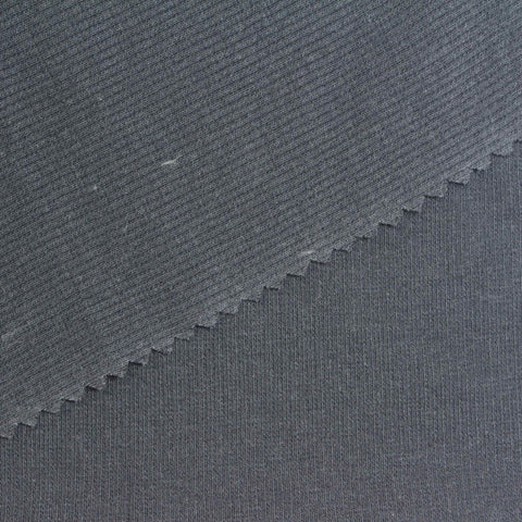 Dark Charcoal Ribbed Rib Knit, Cotton