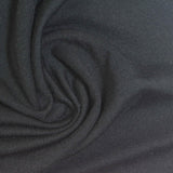 Polyester Viscose Stretch French Terry Fabric, 230 gsm, 160 cm — Black — photo 2