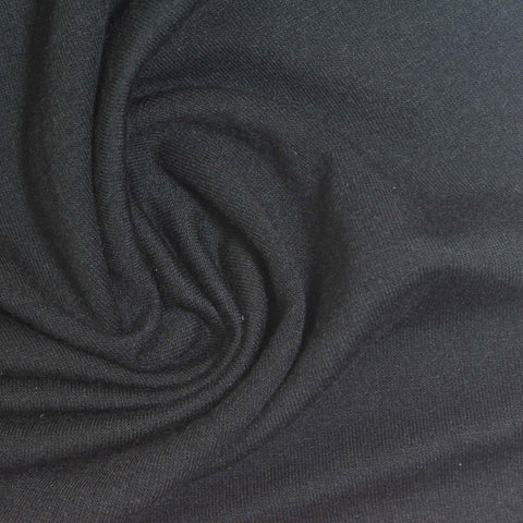 Black French Terry, Poly-Viscose