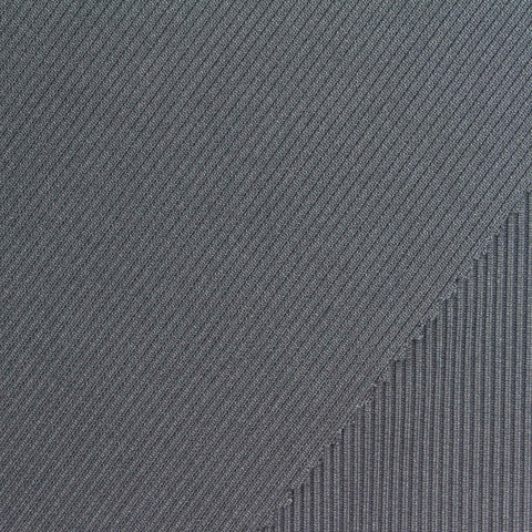 Polyester Stretch Rib Knit Fabric, 460 gsm, 140 cm — Grey
