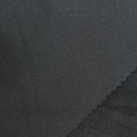 Polyester Stretch Knit Fabric, 170 gsm, 185 cm — Black