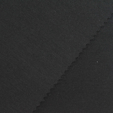 Polyester Stretch Scuba Knit Fabric, 370 gsm, 160 cm — Black