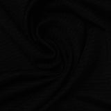 Jacquard Polyester Stretch Knit Fabric, 120 gsm, 150 cm — Black — photo 2