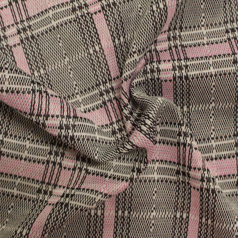 Pink Plaid Jacquard, Polyester