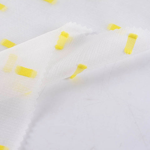 Jacquard Nylon Viscose Blend Woven Fabric, 47 gsm, 141 cm — White