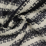 Black Horizontal-Stripe Linen-Look, Poly-Cotton — photo 2