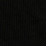 Black Ribbed Warp Knit, Polyester — photo 2