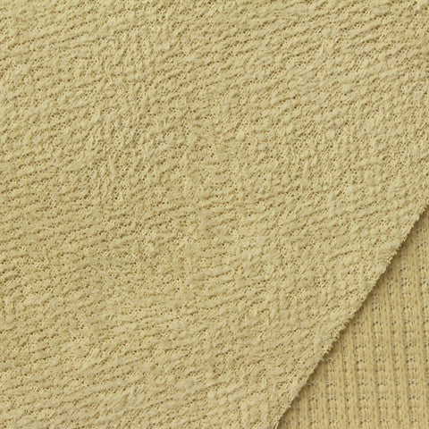 Beige Ribbed Fleece, Polyester