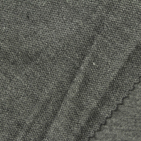 Heathered Grey Marl French Terry, Poly-Viscose, 215 gsm