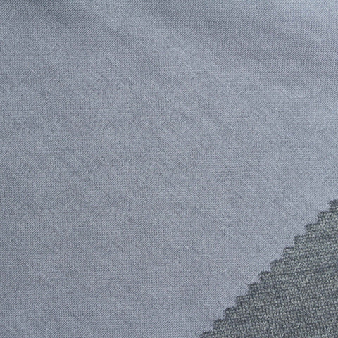 Grey Heathered-Marl Rib Knit, Wool-Cotton