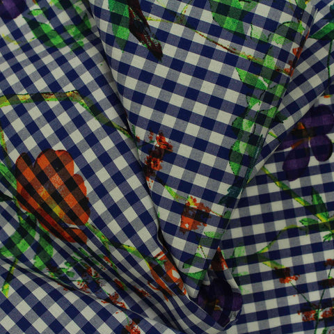 Purple Watercolor-Floral Woven, Cotton