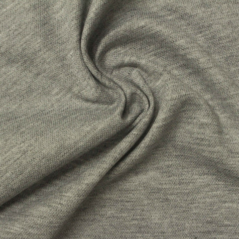 Polyester Viscose Piqué Knit Fabric, 180 gsm, 165 cm — Grey