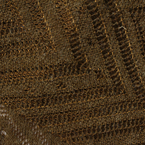 Olive Zigzag Chunky Knit, Polyester
