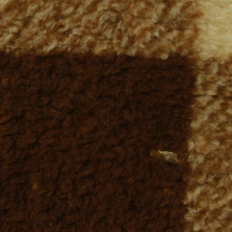 Brown Check Minky, Polyester