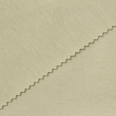 Cotton Stretch Scuba Knit Fabric, 165 gsm, 153 cm — Beige