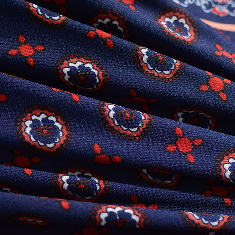 Navy Floral Knit, Polyester, 160 gsm, 160 cm, ref EF-6265