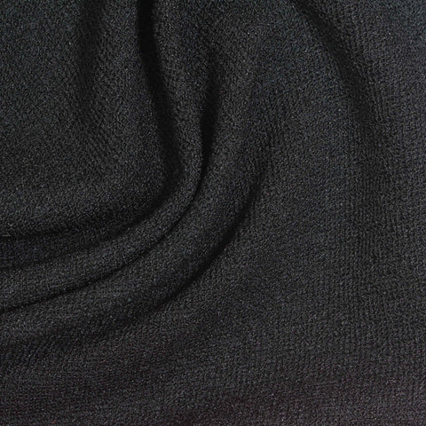 100% Polyester Interlock Knit Fabric, 210 gsm, 160 cm — Black