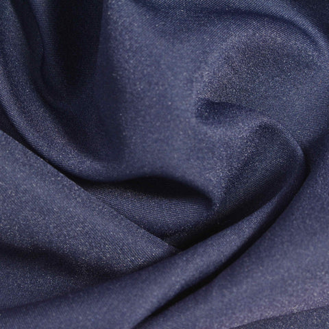 Cotton Nylon Stretch Sateen Fabric, 115 gsm, 145 cm — Navy