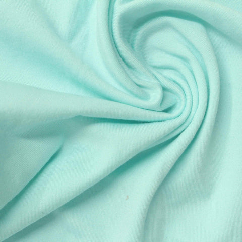Brushed Polyester Stretch Milk Silk Knit Fabric, 213 gsm, 165 cm — Blue