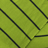 Lime Horizontal-Stripe Jersey Knit, Viscose — photo 2