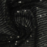 Black Horizontal-Sequin Knit, Polyester — photo 2