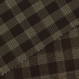 Dark Brown Plaid Woven, Poly-Viscose — photo 2