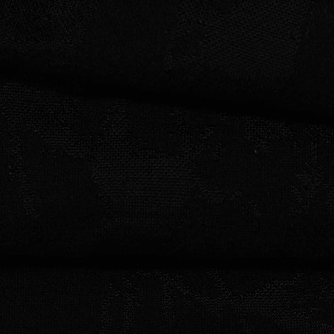 Jacquard 100% Polyester Knit Fabric, 259 gsm, 160 cm — Black