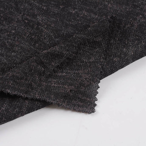Dark Grey Marl Jersey Knit, Polyester, 250 gsm