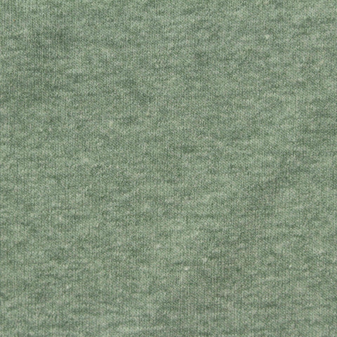 Green Marl Rib Knit, Cotton-Poly, 235 gsm