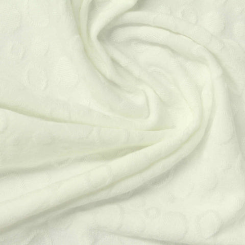 Cream Circle Pointelle Knit, Polyester