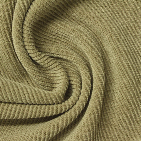 Polyester Stretch Knit Fabric, 370 gsm, 185 cm — Khaki
