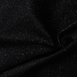 Cotton Polyester Stretch Knit Fabric, 296 gsm, 145 cm — Black — photo 2