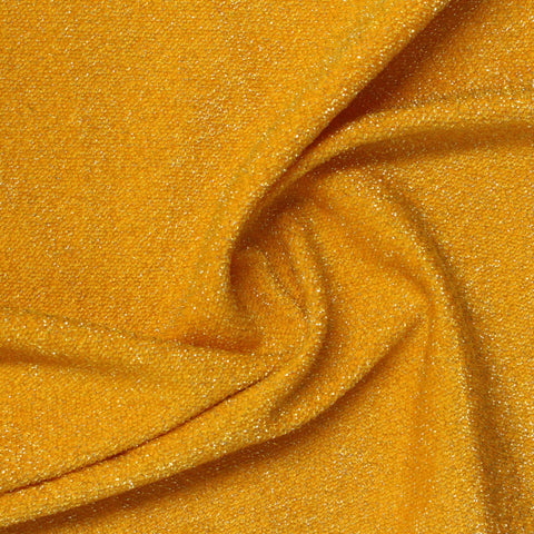Gold Marl French Terry, Poly-Linen, 180 gsm