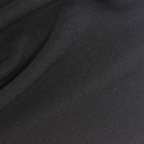 Polyester Stretch Knit Fabric, 280 gsm, 155 cm — Black